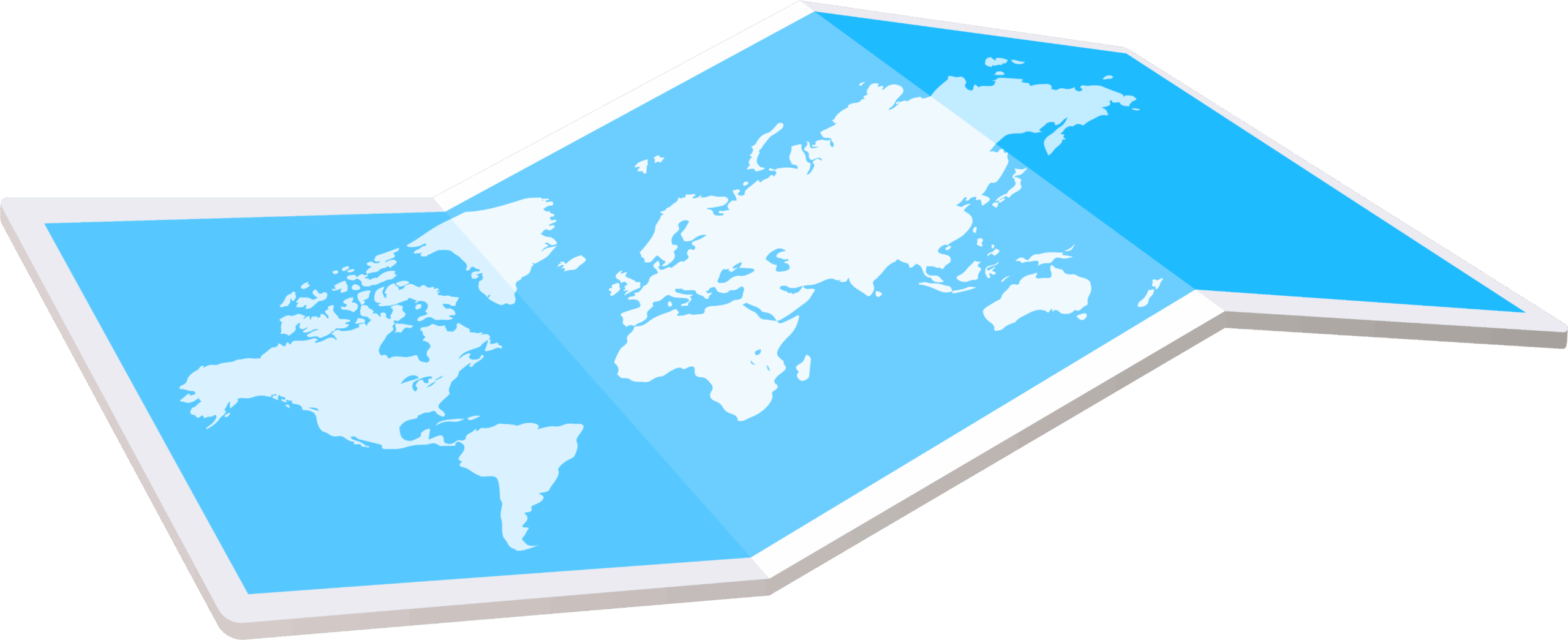 Stylized world map.